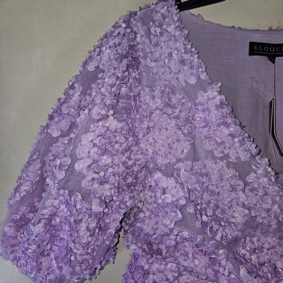 Eloquii Lilac Lace Mini Dress - Picture 3 of 11